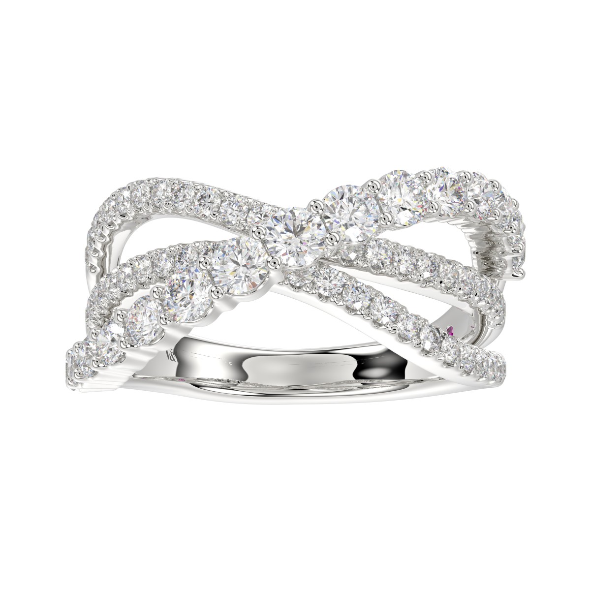 18312098_VA21840W-1201x1201.jpg 18K WHITE GOLD 1 1/3CT ROUND DIAMOND LADIES BAND - Image 1