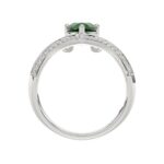 18K WHITE GOLD 1 1/5CT ROUND/PEAR DIAMOND LADIES FASHION RING( CENTER STONE PEAR DIAMOND 1 CT) - Image 2