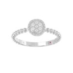 18K WHITE GOLD 1/10CT ROUND DIAMOND LADIES RING