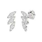 18K WHITE GOLD 1/5CT ROUND DIAMOND LADIES EARRINGS - Image 2