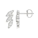 18K WHITE GOLD 1/5CT ROUND DIAMOND LADIES EARRINGS - Image 3