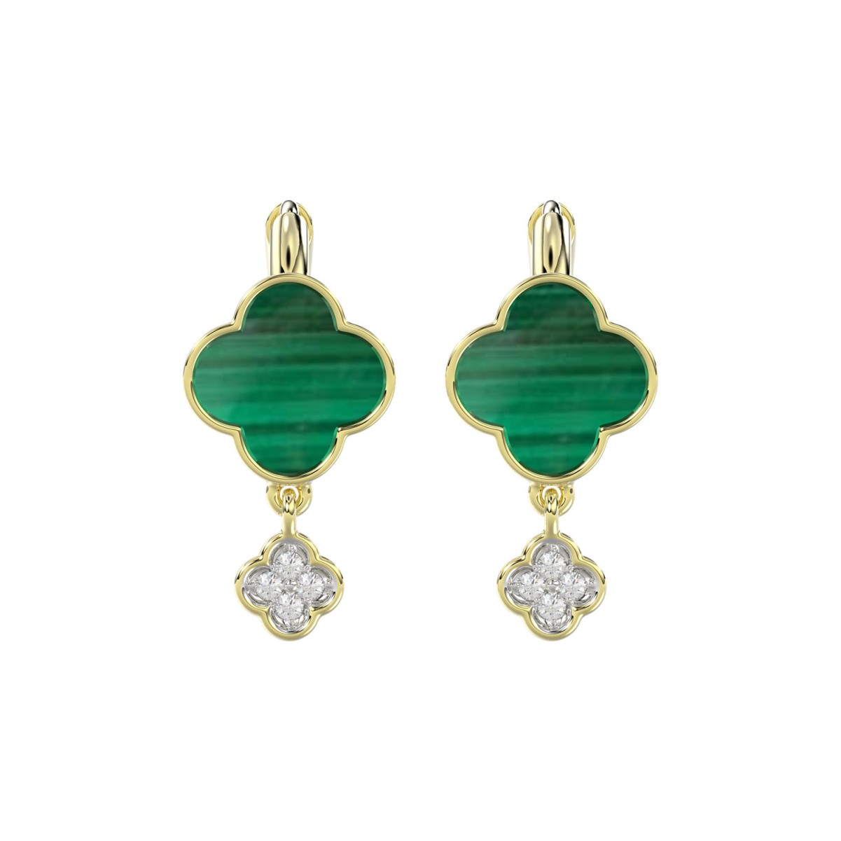 18312620_VA23856Y-1201x1201.jpg 18K YELLOW GOLD 1/10CT ROUND DIAMOND LADIES EARRINGS - Image 1