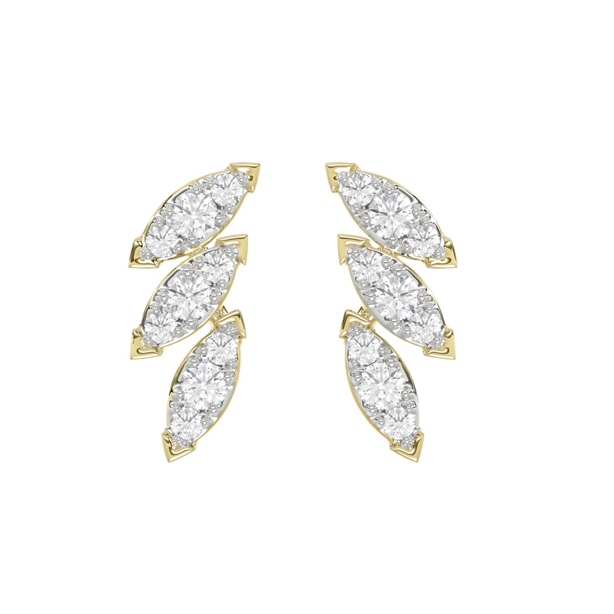 18312740_VA23753Y-1201x1201.jpg 18K YELLOW GOLD 1/5CT ROUND DIAMOND LADIES EARRINGS - Image 1