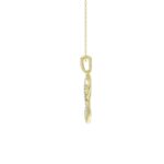 STERLING SILVER YELLOW 1/4CT ROUND DIAMOND LADIES PENDANT WITH CHAIN - Image 3