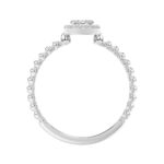 10K WHITE GOLD 1/10CT ROUND/PINK SAPPHIRE DIAMOND LADIES RING - Image 3
