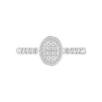 10K WHITE GOLD 1/10CT ROUND/PINK SAPPHIRE DIAMOND LADIES RING - Image 5
