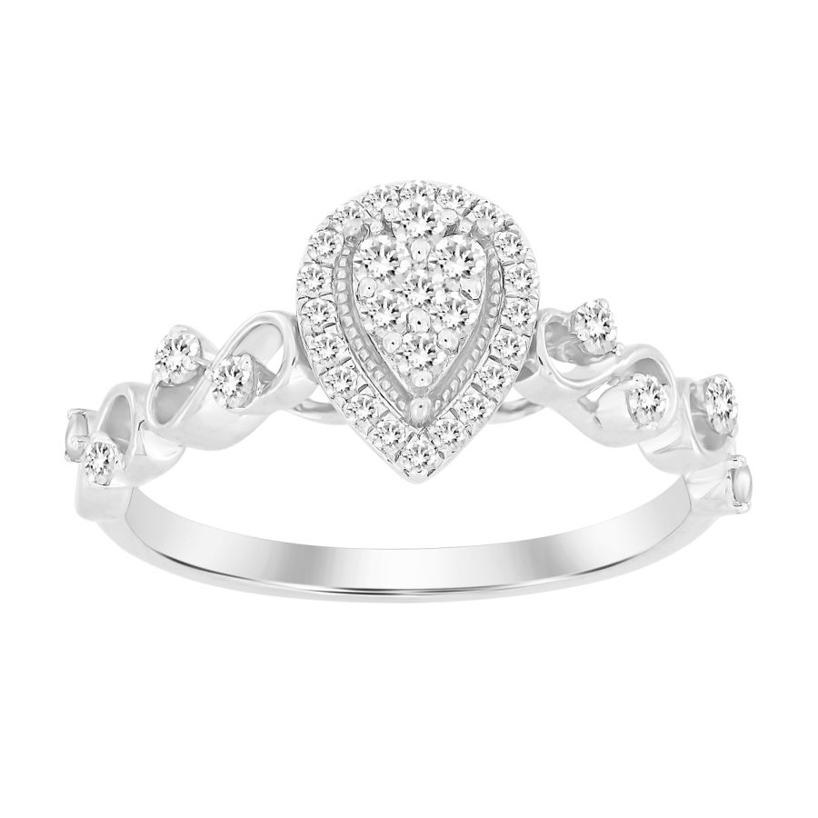 18313143_292254W-A-43760.jpg LADIES RING 0.25CT ROUND DIAMOND 14K WHITE GOLD (SI QUALITY) - Image 1