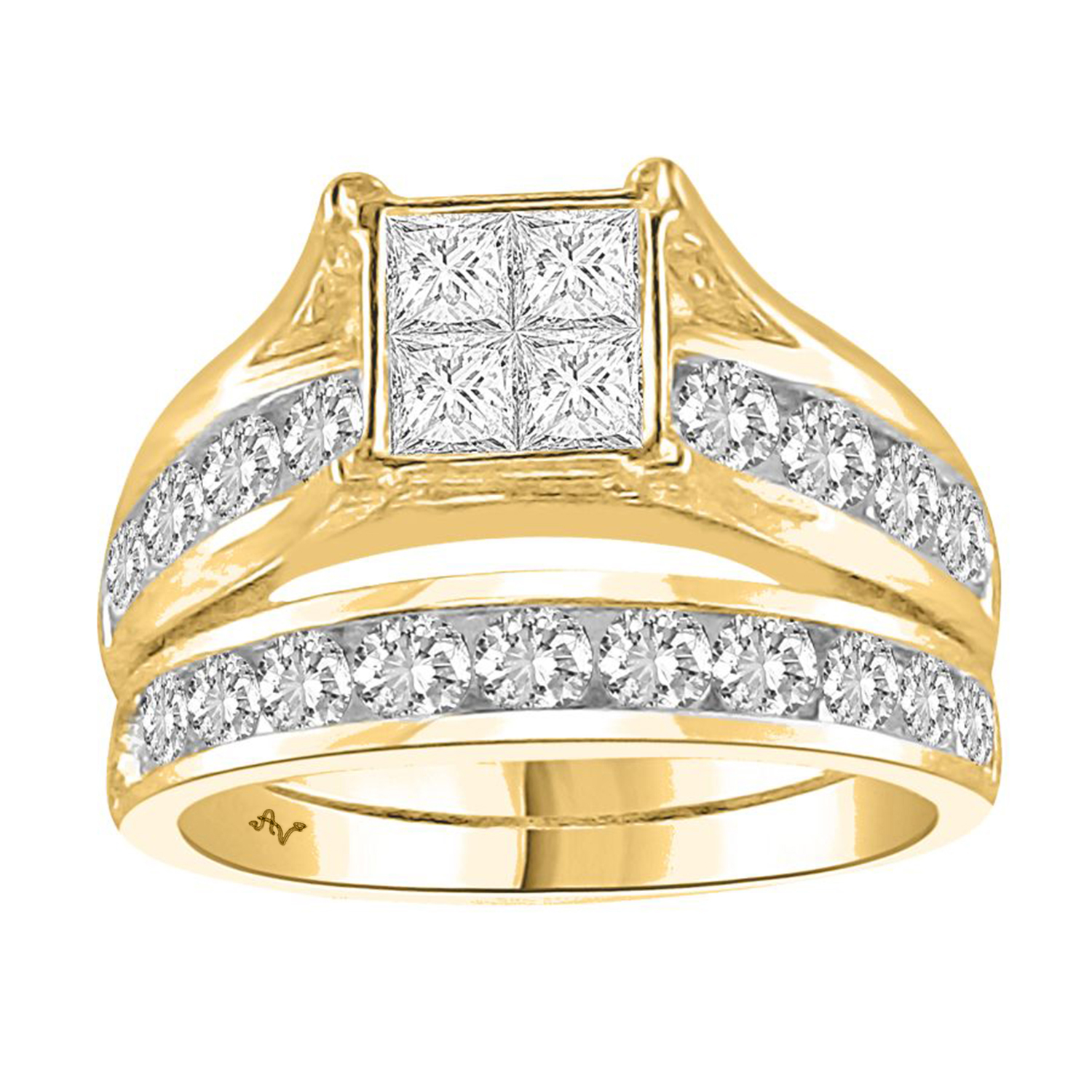 18313346_49953Y-44363.jpg LADIES BRIDAL SET 0.50CT ROUND DIAMOND 10K YELLOW GOLD - Image 1