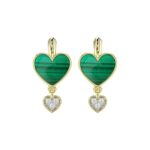 18K YELLOW GOLD 1/10CT ROUND DIAMOND LADIES EARRINGS
