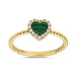 18K YELLOW GOLD 1/10CT ROUND DIAMOND LADIES RING