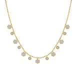 18K YELLOW GOLD 1/2CT ROUND DIAMOND LADIES NECKLACE