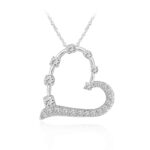 18K WHITE GOLD 1/2CT ROUND DIAMOND LADIES PENDANT WITH CHAIN