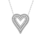 18K WHITE GOLD 1/3CT ROUND DIAMOND LADIES PENDANT