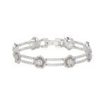 18K WHITE GOLD 2 1/2CT ROUND DIAMOND LADIES BRACELET