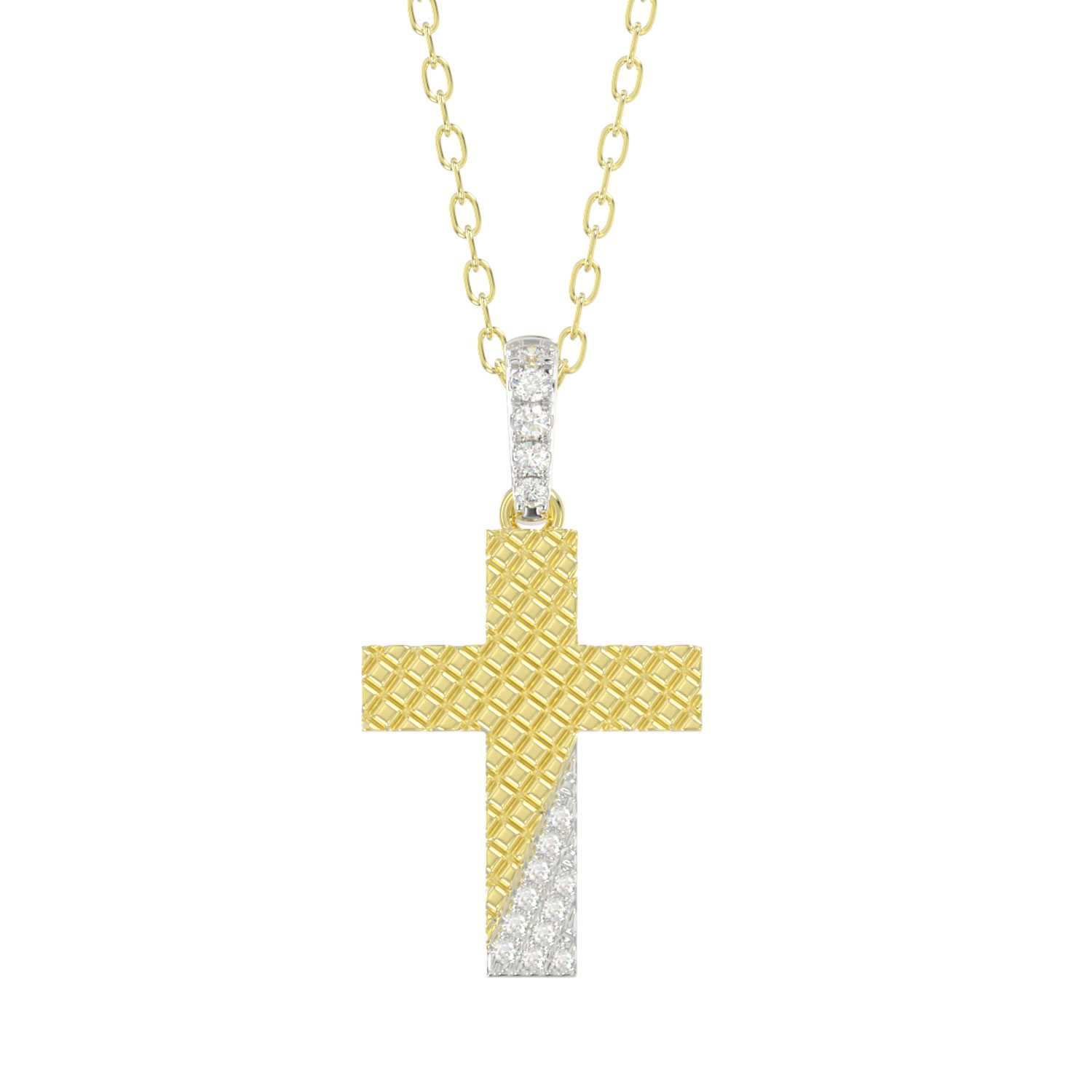 18315080_336953Y-4939524.jpg LADIES PENDANT WITH CHAIN 0.04CT ROUND DIAMOND 10K YELLOW GOLD - Image 1