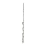 18K WHITE GOLD 6 1/3CT ROUND/EMERALD/PEAR/MARQUISE DIAMOND LADIES NECKLACE(COLOR STONE GREEN EMERALD ROUND DIAMOND 3/8CT / PEAR DIAMOND 1/2CT / MARQUI - Image 3