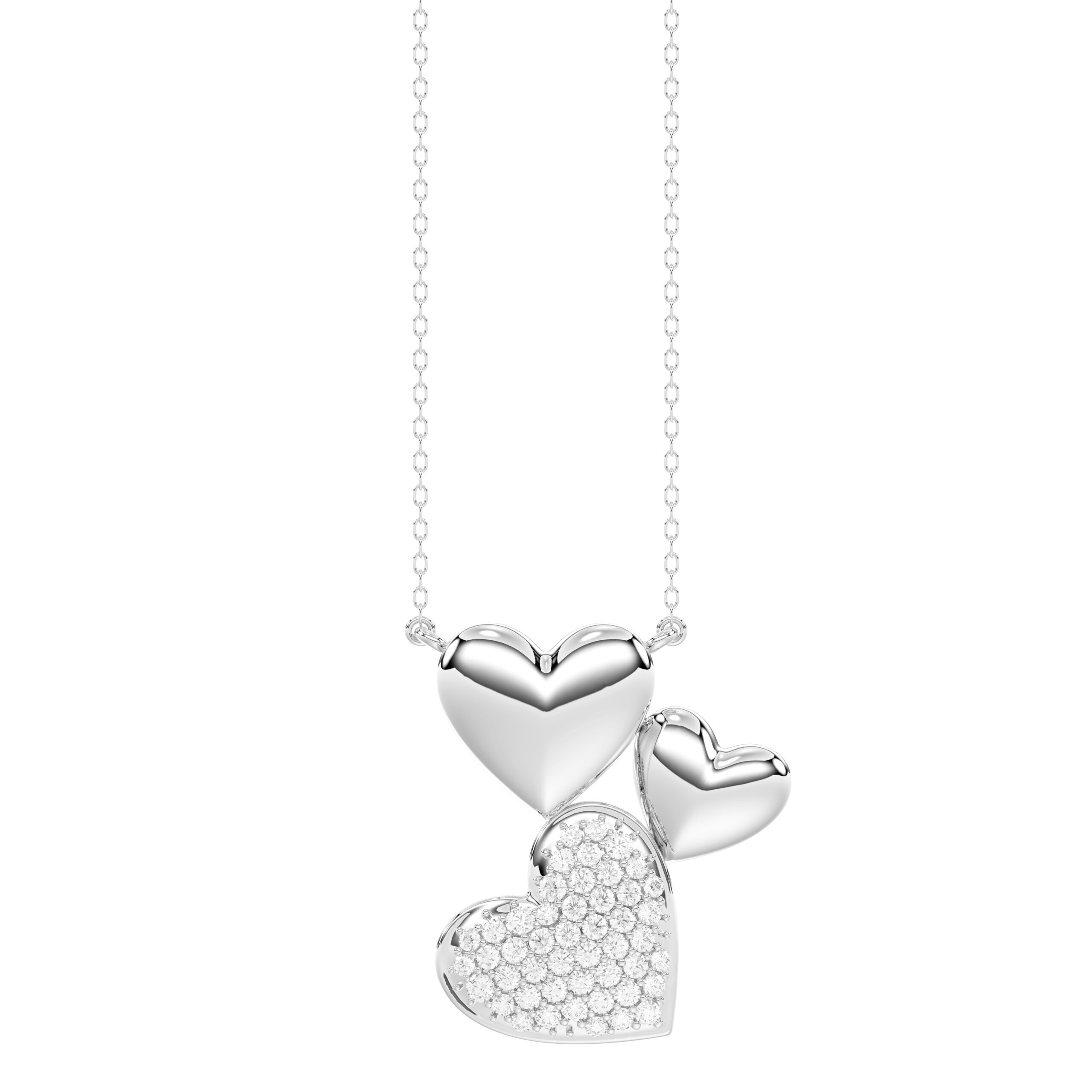 18315612_321773W-4942688.jpg LADIES NECKLACE 0.13CT ROUND DIAMOND 14K WHITE GOLD - Image 1