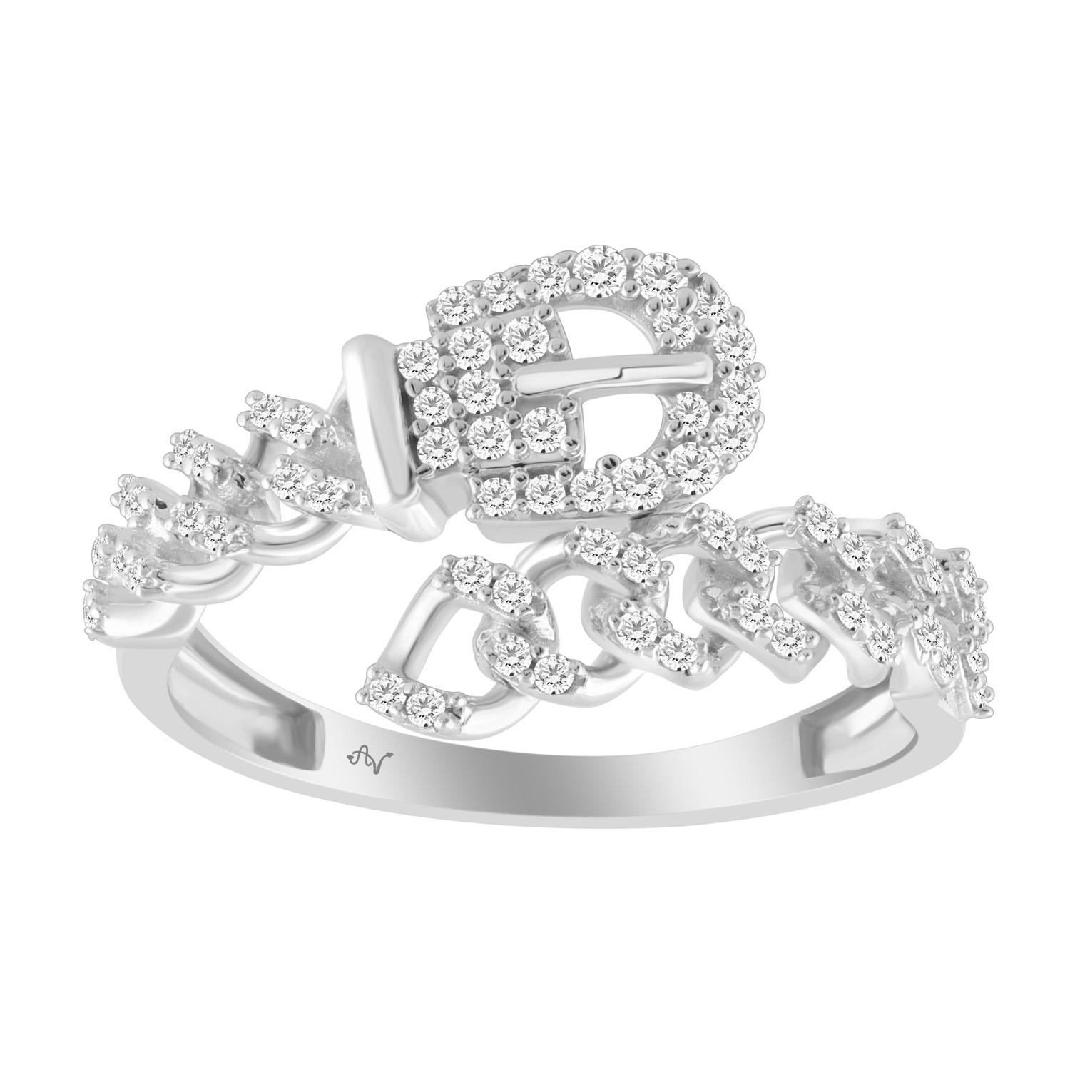 18315640_338875W-4942697.jpg LADIES RING 0.30CT ROUND DIAMOND 14K WHITE GOLD - Image 1