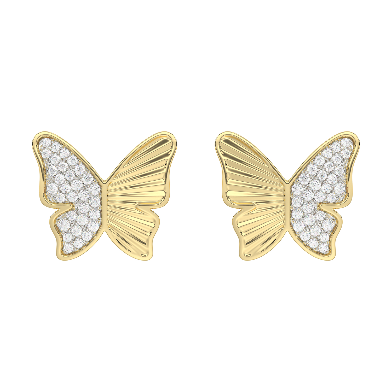 18315954_344903Y-4944706.jpg LADIES EARRINGS 0.16CT ROUND DIAMOND 10K YELLOW GOLD - Image 1