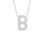 18K WHITE GOLD 1/10CT ROUND DIAMOND LADIES PENDANT WITH CHAIN