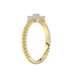 10K Yellow Gold Ladies Diamond Ring Featuring 0.15 Ct Round Diamonds. Stylish Fine Jewelry Piece Perfect For Daily Wear And Gifting. - Image 4