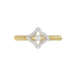 10K Yellow Gold Ladies Diamond Ring Featuring 0.15 Ct Round Diamonds. Stylish Fine Jewelry Piece Perfect For Daily Wear And Gifting. - Image 5