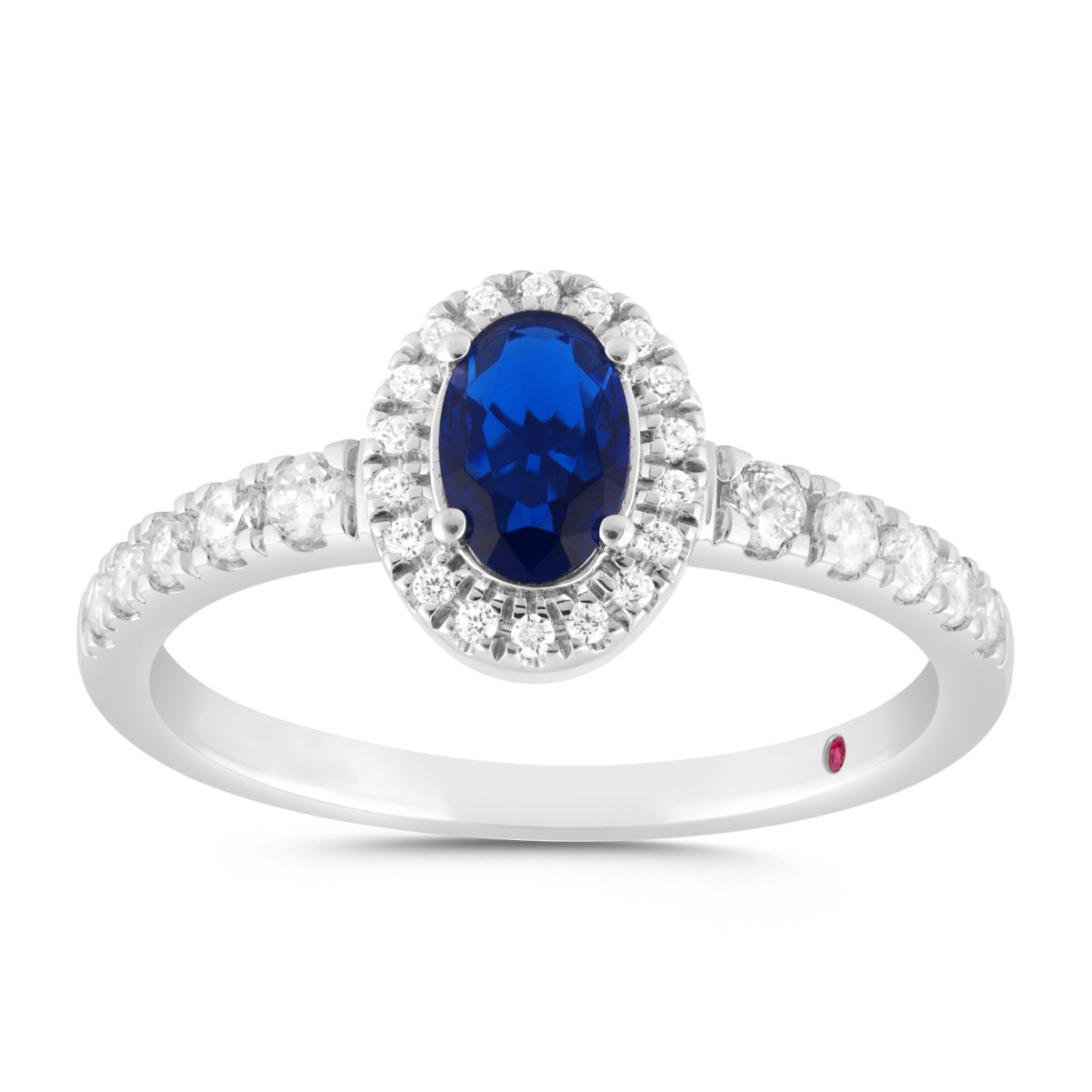 18316303_VA33572W-10K-1201x1201.jpg 10K WHITE GOLD 7/8CT ROUND DIAMOND LADIES RING (OVAL BLUE SAPPHIRE DIAMOND 5/8CT) - Image 1