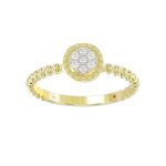 10K YELLOW GOLD 1/10CT ROUND DIAMOND LADIES RING (RUBY DIAMOND)