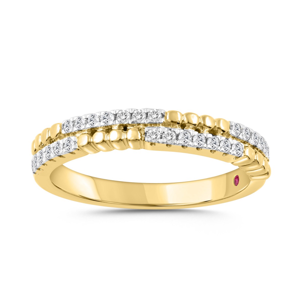 18316371_VA31665Y-10K-1201x1201.jpg 10K YELLOW GOLD 1/5CT ROUND DIAMOND LADIES RING - Image 1