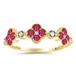 10K YELLOW GOLD 5/8CT ROUND DIAMOND LADIES RING (ROUND RUBY DIAMOND 5/8CT)