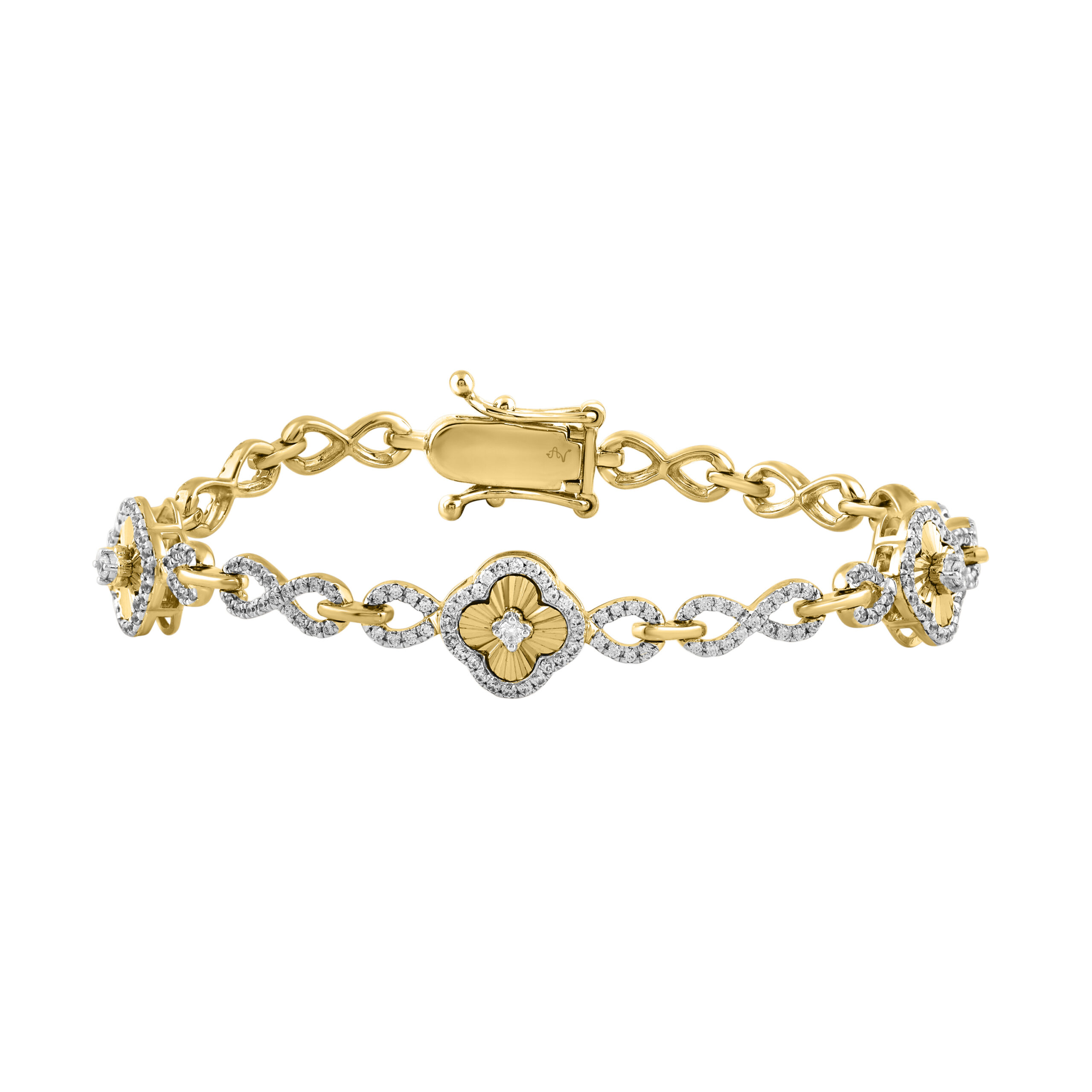 18316755_328211Y-5012286.jpg LADIES BRACELET 1.00CT ROUND DIAMOND 14K YELLOW GOLD - Image 1