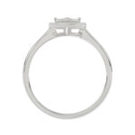 Ladies 0.10Ct Round Diamond Sterling Silver Ladies Ring White Heart Shape Cluster Halo Engagement Promise Ring For Her - Image 3