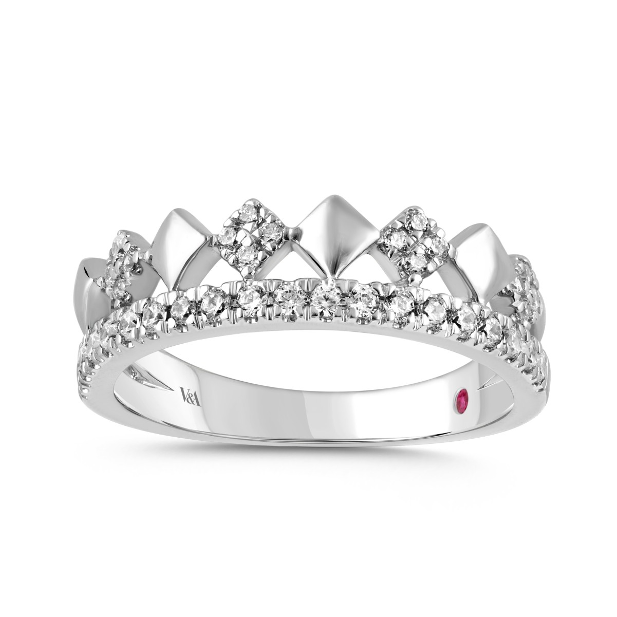 18317060_VA30258W-14K-1201x1201.jpg 14K WHITE GOLD 1/3CT ROUND DIAMOND LADIES RING - Image 1