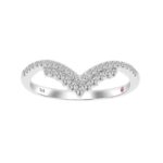 14K WHITE GOLD 1/4CT ROUND DIAMOND LADIES RING