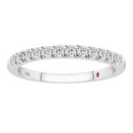 14K WHITE GOLD 1/6CT ROUND DIAMOND LADIES  BAND