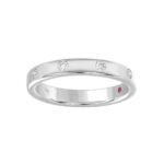 14K WHITE GOLD 1/6CT ROUND DIAMOND LADIES BAND - Image 5