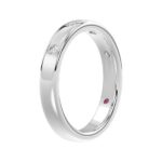 14K WHITE GOLD 1/6CT ROUND DIAMOND LADIES BAND - Image 2