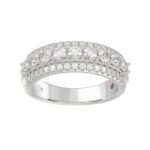 14K WHITE GOLD 1CT ROUND DIAMOND LADIES BAND