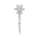 14K WHITE GOLD 1CT ROUND DIAMOND LADIES SEMI MOUNT RING(CENTER STONE MOUNT ROUND DIAMOND 1CT) - Image 5