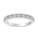 14K WHITE GOLD 1CT ROUND/OVAL DIAMOND LADIES FASHION BAND