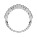 14K WHITE GOLD 1CT ROUND/OVAL DIAMOND LADIES FASHION BAND - Image 2