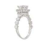 14K WHITE GOLD 1CT ROUND/PEAR DIAMOND LADIES SEMI MOUNT RING(CENTER STONE MOUNT PEAR DIAMOND 1CT) - Image 2