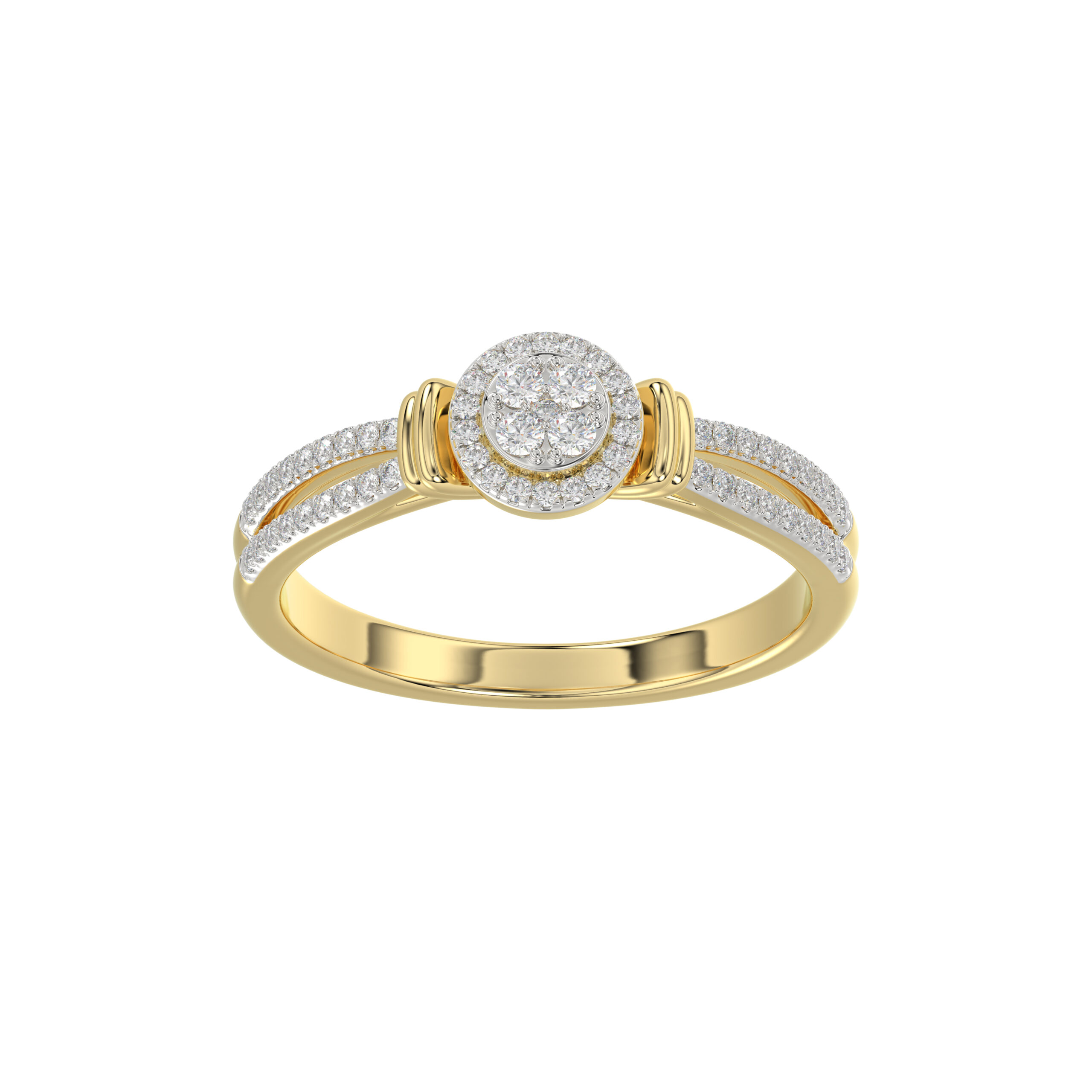 18317651_351236Y-4961175.jpg LADIES RING 0.25CT ROUND DIAMOND 10K YELLOW GOLD - Image 1