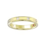 14K YELLOW GOLD 1/6CT ROUND DIAMOND LADIES BAND - Image 5