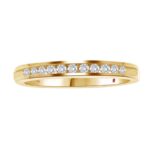 14K YELLOW GOLD 3/4CT ROUND DIAMOND LADIES BAND