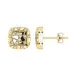 �Ladies Nugget-Fashion Earrings 0.15Ct Round Diamond 10K Yellow Gold � Elegant Women�S Fashion Jewelry Gift - Image 2