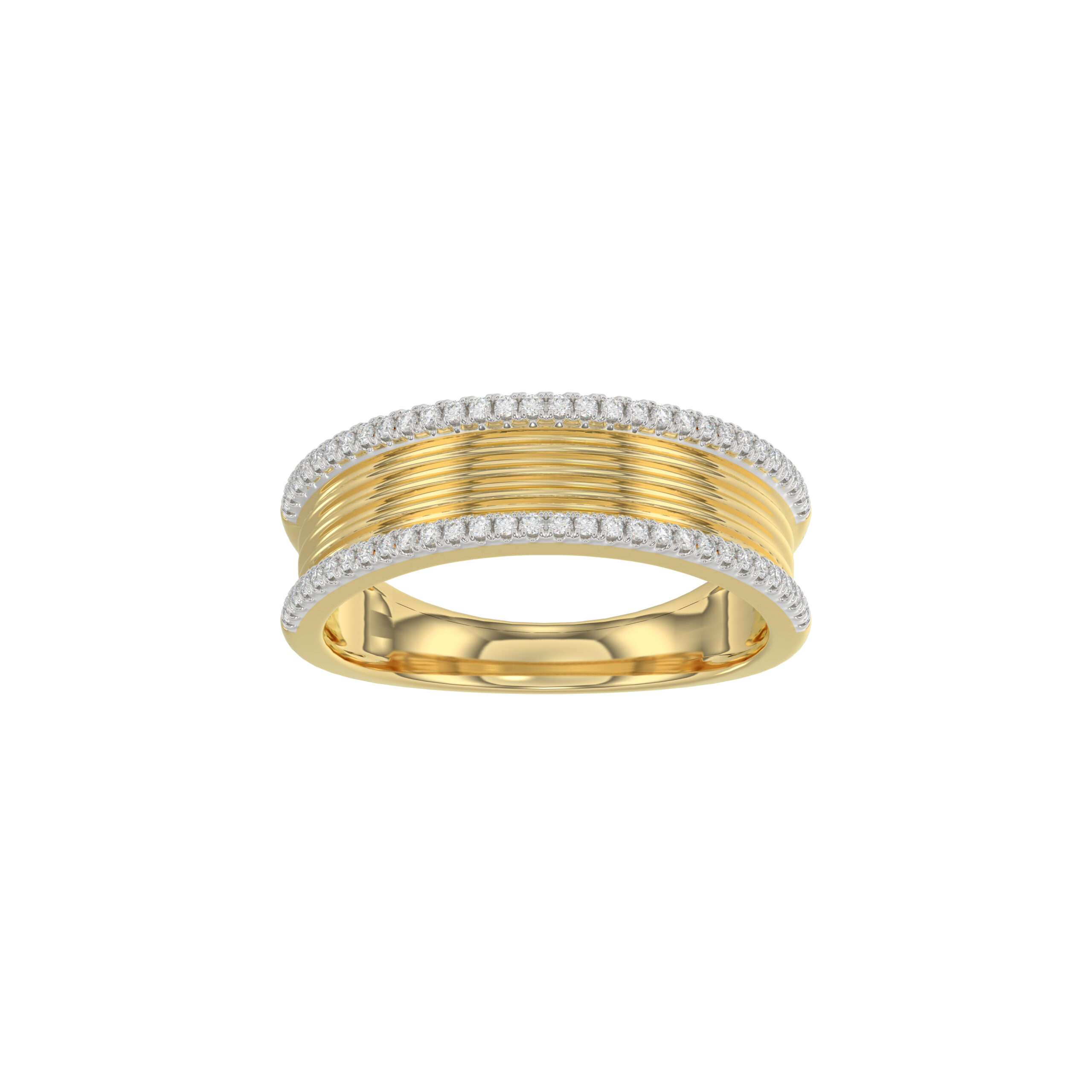 18318129_358451Y-5006939.jpg LADIES RING 0.20CT ROUND DIAMOND 10K YELLOW GOLD - Image 1
