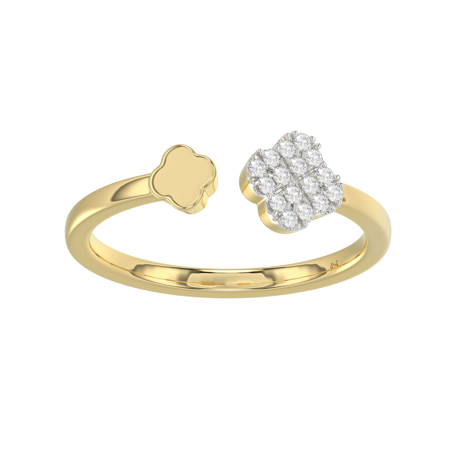 18318246_358760Y-5012485.jpg LADIES RING 0.10CT ROUND DIAMOND 10K YELLOW GOLD - Image 1