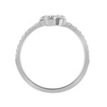 Elegance Ladies Round Diamond Cluster Fashion Ring In 10K White Gold � Marquise Design - Image 2