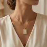 Elegant Ladies 0.20Ct Round Diamond �R Alphabet Fashion Pendant With Chain � 10K Yellow Gold - Image 3